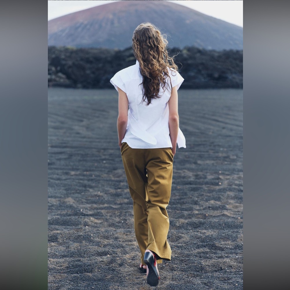 Zara ZW collection belted wide leg pants - Picture 3 of 11